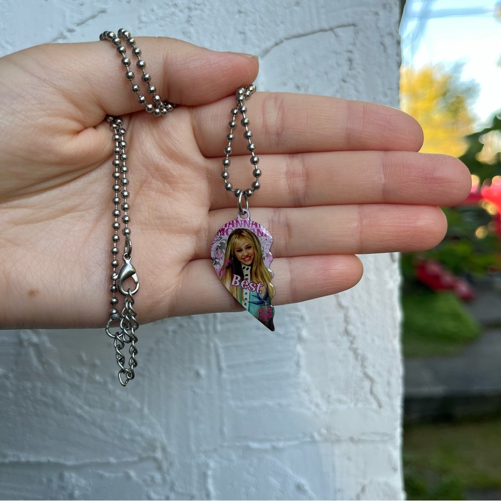 Vintage Hannah Montana Y2K Best Half Heart Necklace!